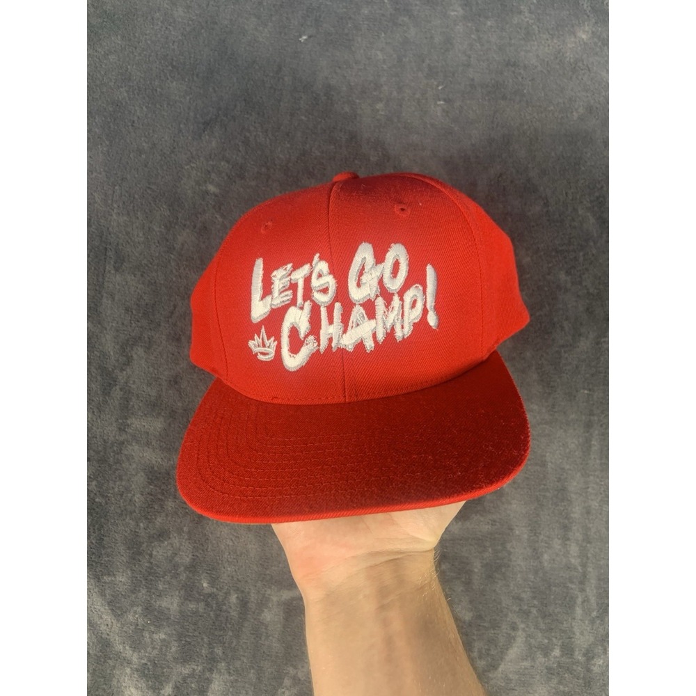 Vtg The‎ Classics Let's Go Champ Red Green Underbill SnapBack Hat